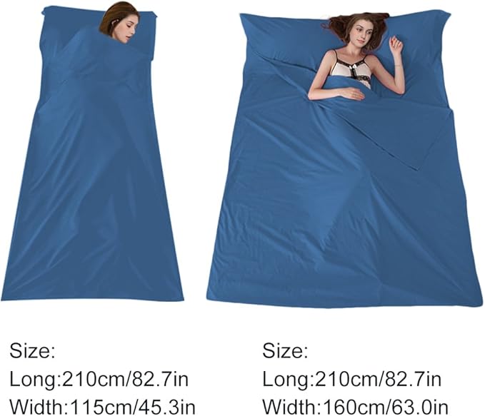 Sleeping Bag Liner Travel Sheets for Hotel Camping Sheets Travel Bed Sheets for Hotel Lightweight Single &Double Compact Sleeping Bag Sack Breathable Travel Sleeping Bag for Hotels Adult Compact Sacks