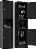 YAUWOH 2-Door Metal Storage Cabinet, Tall Slim Pantry Organizer