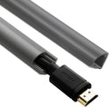 136in Corner Cable Concealer, Corner Cord Hider for One Cord, Wire Covers for Cords, Paintable Corner Cord Cover, Cable Management Channel Cable Raceway for Wall, Floor Baseboard, Ceiling Grey