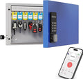 WeHere 24-Key Smart Key Lock Box Wall-Mount, Key Cabinet with Key Management App(Track Key Borrow/Return), Keypad, Bluetooth & WiFi Unlock (Sold Separately) for Commercial, School, Rental, Office