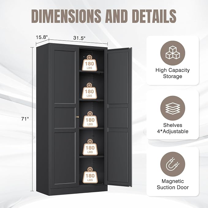 Yizosh Metal Storage Cabinet