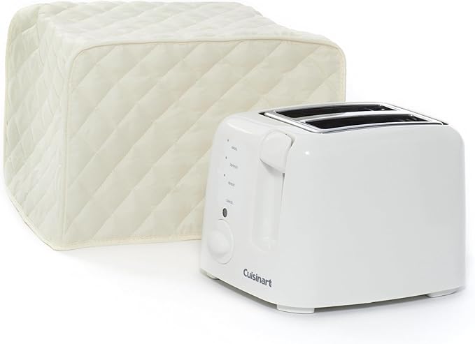 Covermates Keepsakes Toaster Cover - Dust Protection - Stain Resistant - Washable Appliance Cover, Cream