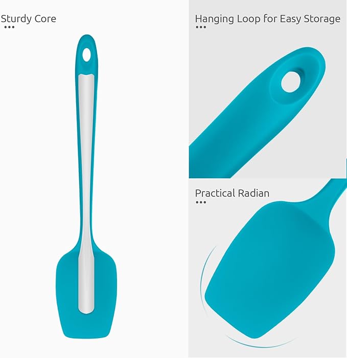U-Taste Silicone Spoon Spatula Set of 3, 600°F Heat Resistant, Marrs Green
