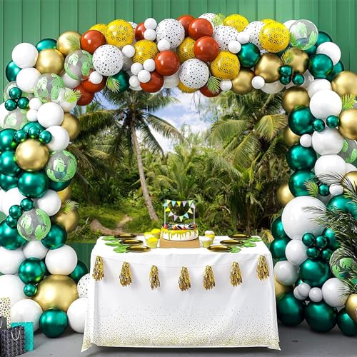 12x8ft Tropical Island Backdrops for Photography Coconut Palm Trees Background Island Wedding Backdrop Summer Theme Party Siesta Holiday Green Spring Summer Photo Studio Video Props - size: 12x8ft