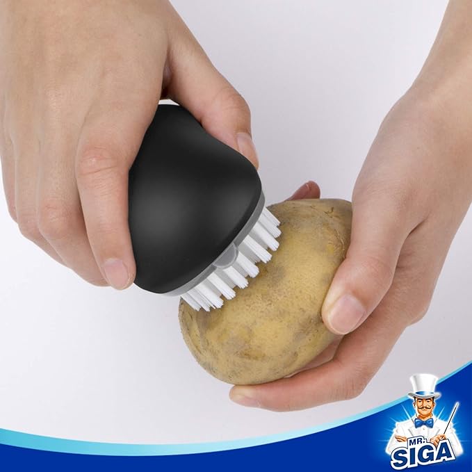 MR.SIGA Fruit and Vegetable Cleaning Brush with Non Slip Comfortable Grip