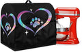 Dog Paw Heart Print Mixer Cover Stand Mixer Dust Proof Covers with Handle and Front Pockets Kitchen Aid Mixer Cover for 6-8 Qt Mixer,Kitchen Coffee Maker Toaster Machine Dust Cover