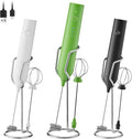 ELMWAY Rechargeable Milk Frother Handheld Foam Maker, 3 Speed Coffee Mixer Wand with 2 Detachable Stainless Steel Whisks and Stand, Electric Drink Mixer for Latte, Hot Chocolate, Protein Powder