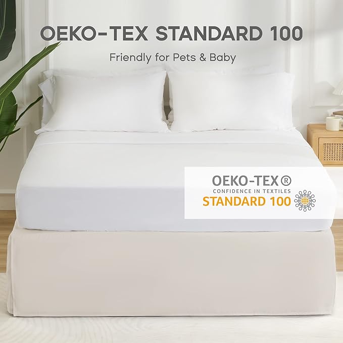 SONIVE Twin Bed Skirt,15" Drop Pleated Dust Ruffle,Classic Tailored Easy Fit Brushed Microfiber Skirts Hotel Quality Shrinkage & Fade Resistant Beige