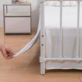 Full Bed Skirt - Full Size Bed Skirt 12 Inch Drop with Split Corners, Pleated Waffle Weave Bed Skirt, Tailored Dust Easy Fit, Machine Washable (White, Full - 12" Drop)
