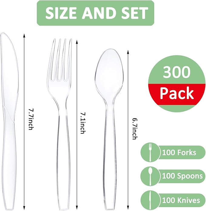 300 Count Plastic Silverware
