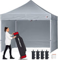 ABCCANOPY Easy Pop Up Canopy Tent with Sidewalls Commercial -Series, Gray