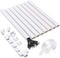 126in Cord Hider Kit, Cord Covers for Wires on Wall, Cable Hider Cord Organizer, Wire Hiders for TV on Wall, Cord Concealer, Cable Cover Wall Wire Management, 8 X L15.7 W1.18 H0.6in, White
