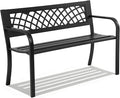 Garden Bench, Outdoor Benches, Iron Steel Frame Patio Bench