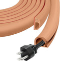 Wall Cord Hider, Flexible Self-Adhesive Wire Cover, Side-Open Cable Raceway for Cords on Wall, Cord Concealer for Mounted TV, Home Theater & Office (Light Brown, Regular-118inch)