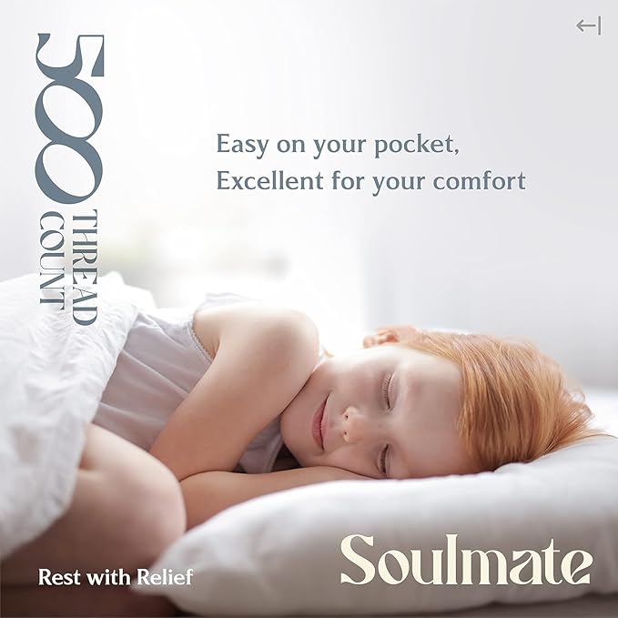 Mayfair Linen 100% Egyptian Cotton 2 Pack Full Sheet Set - Luxury 500 Thread Count Cotton Sheets Full Size (8 PC, Silver), Soft, Cooling, Sateen Weave, 16" Deep Pocket Hotel Quality Bed Sheet Set