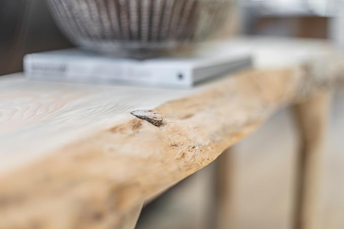Log Sofa Table Live Edge Wood Pine and Cedar — Natural Furniture — Sofa Tables