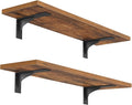 HOOBRO Floating Shelves for Wall, 15.7" Wall Mounted Shelves Set of 2, Hanging