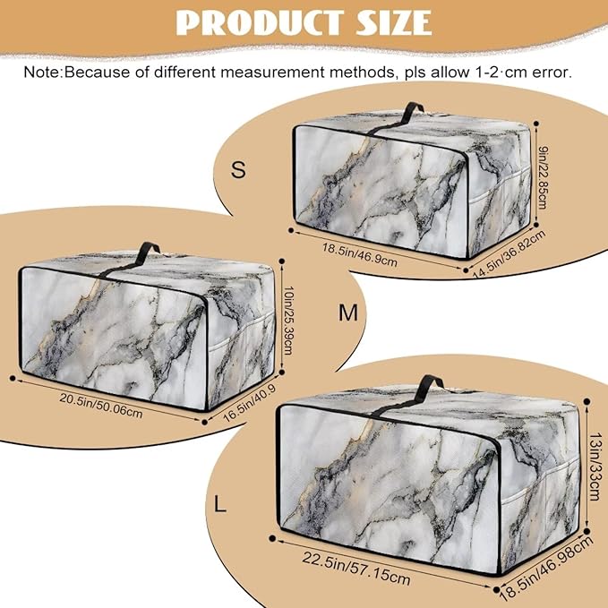 White Marble Texture Print Microwave Oven Dust Cover Sturdy Polyester-Linen Fabric Dust Cover for Microwave Oven Waterproof Universal Kitchen Appliance Protector, S