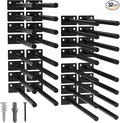 LEOPO 32-Pack 10 inch Floating Shelf Brackets, Hidden Shelf Bracket