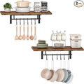 CHOEZON Wall-Mounted Pot Racks, Floating Shelves, Wall Shelves, Vintage Pot