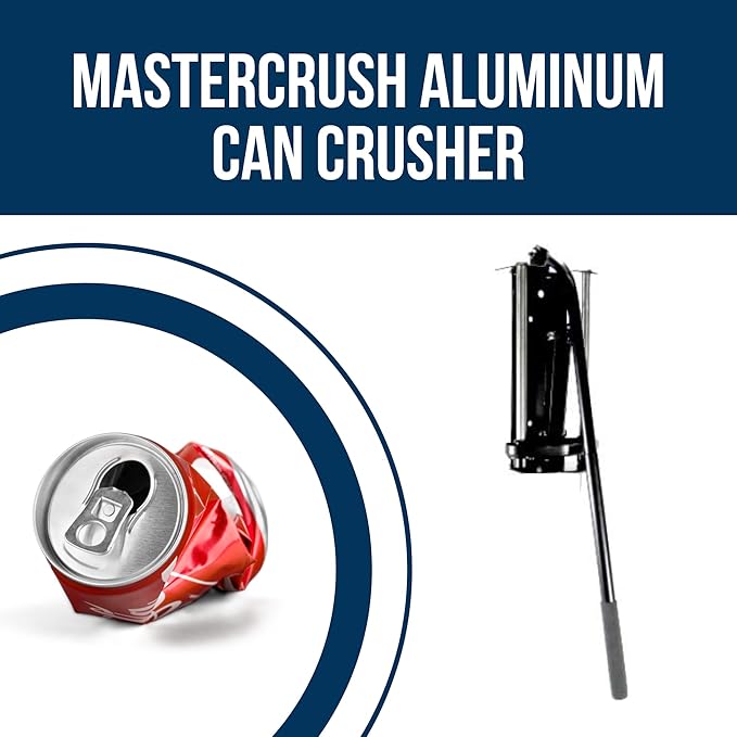 MasterCrush Heavy Duty Wall Mounted Can Crusher | Recycling 12/16/24/32oz