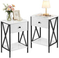 VECELO Nightstands Set of 2, Modern Bedside End Tables, Night Stands