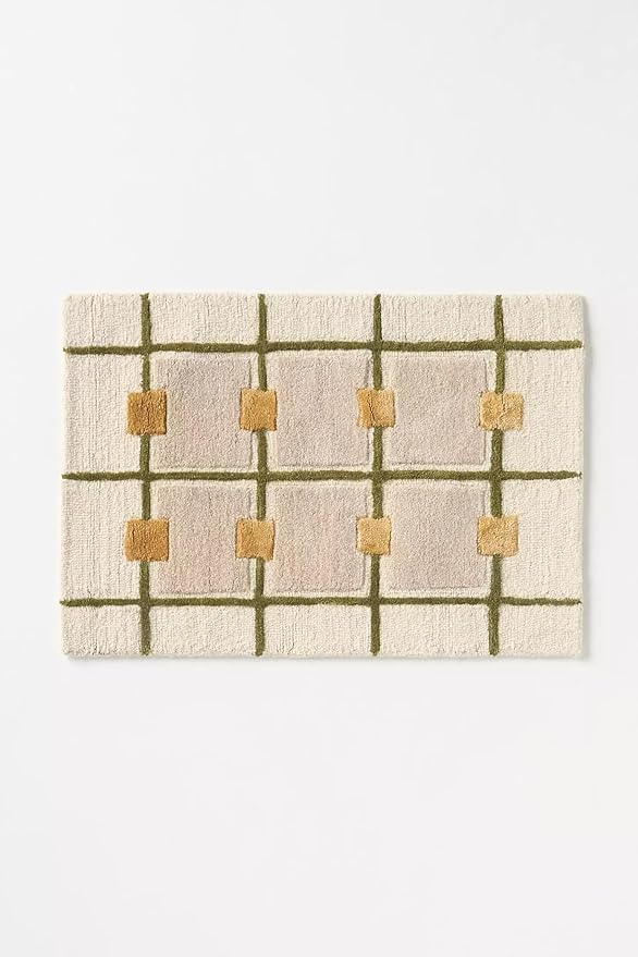 Greer Hand-Tufted Wool Rug - Elegant Taupe and Olive Geometric Pattern for Sophisticated Home Decor (9x12 Ft)