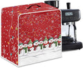 Christmas Snowflake Coffee Maker Cover Dust Protection with Top Handle Washable Portable Replacement