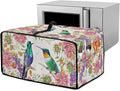 Toaster Oven Dust Cover for Countertop Convection Ovens, Dustproof Small Electrical Appliance Protector Kitchen Decor, M, 16.5 x 20.5 x 10 Inches, Hummingbird Pink Flower Creamy White