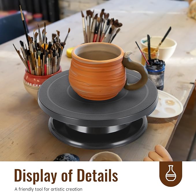 YLSURNY 11 lnch Cake Turner，Pottery Wheel，Spinning Wheel