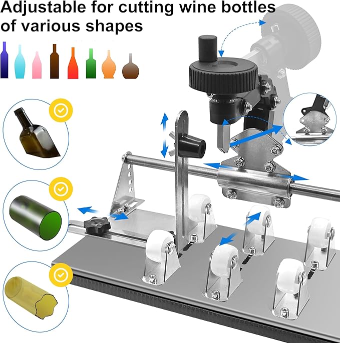 Smasener Glass Bottle Cutter, Suitable for Round and Square Bottles [S-201]