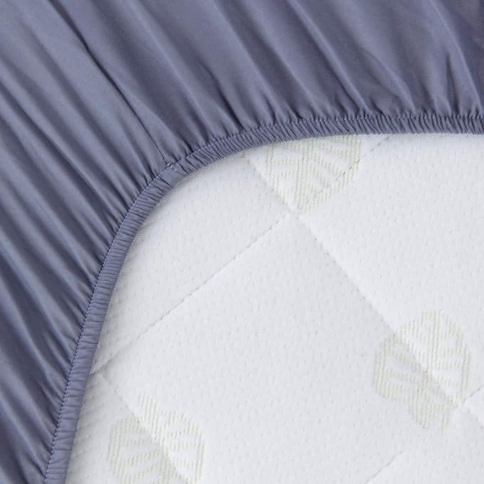 Crib Sheets and Waterproof Crib Mattress Protector 4 Pack Set,Waterproof Crib Sheets Mattress Pad Cover for Baby Boys and Girls, Grey