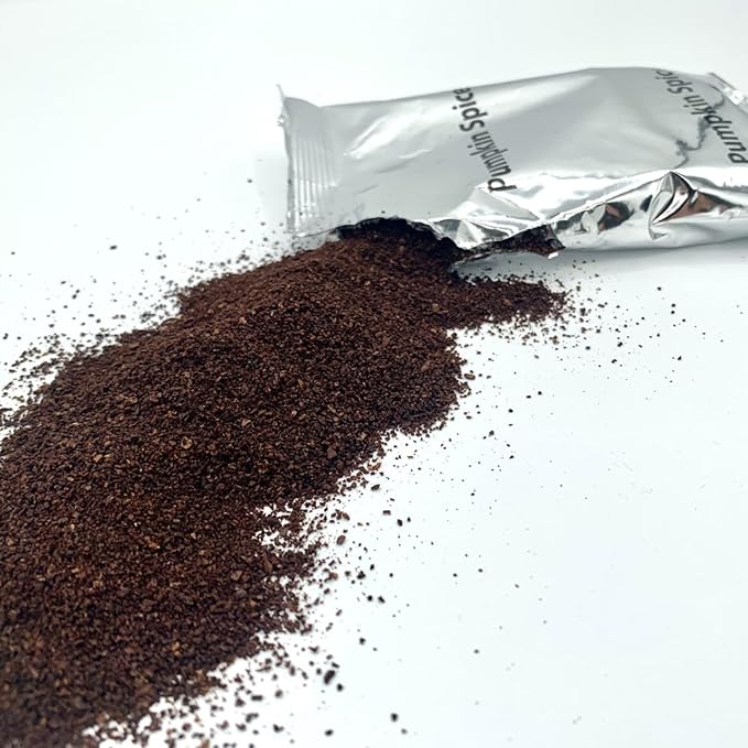 Sarasota Coffee Ground Packets | Gourmet Flavored Medium Roast Bulk Coffee Packs | Pumpkin Spice | Low Acid Mold Free Singles Individual Pouches for 12 Cups Maker | 2 Ounce Bags, 36 Count