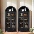 RowyPoey Farmhouse Arched Cabinet