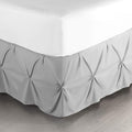 Nestl Light Grey Bed Skirt Queen Size, Pinch Pleat Queen Bed Skirt, 14" Inch Drop Queen Bedskirt, Hotel Quality Light Grey Bed Skirts, Microfiber Bedskirt for Queen Bed, Light Grey Queen Bed Skirt