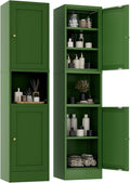 YAUWOH 2-Door Metal Storage Cabinet, Tall Slim Pantry Organizer