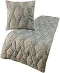 The HomeCentric King Queen Twin Grey Decorative King 90"x18" Bed Runner Without Pillow Cover, Quilted Bed Scarf on Jacquard Fabric - Graphitti Grey