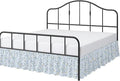 Cottington Lane Ruffled Bed Skirt King Size with Split Corner, Brushed Microfiber Hotel Quality Dust Ruffle, 18 Inch Drop Gathered Bedskirt, Soft, Stylish, Shrink & Fade Resistant, Garden Bloom