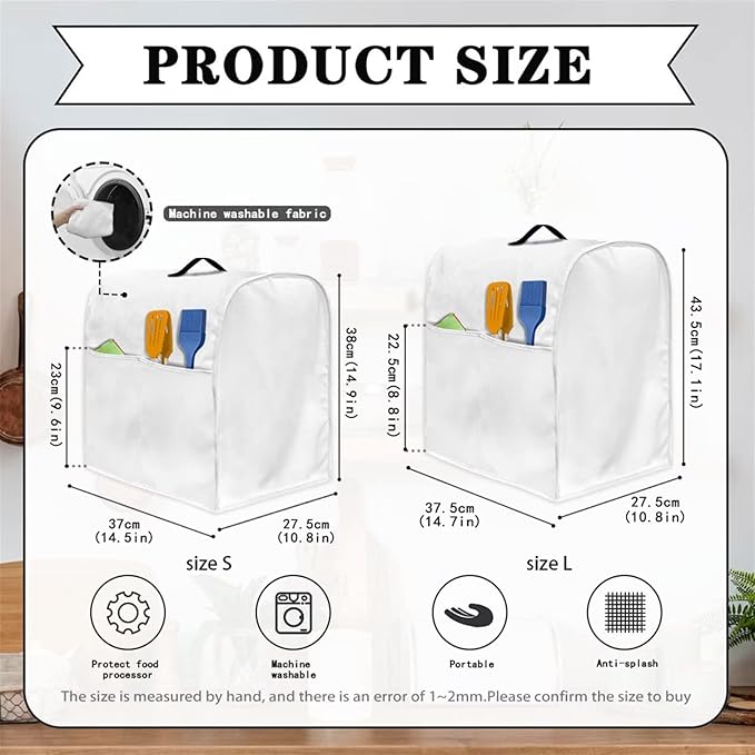 Realistic Daisy Print Stand Mixer Covers Fit Tilt Head and Bowl Lift Models Mixers, Washable Kitchen Appliance Cover Universal Fit Coffee Maker Blender Juicer, Easy to Clean