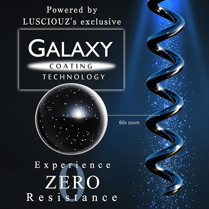 LUSCIOUZ Zero Resistance THE HELIX Corkscrew Silent Wine Bottle Opener Waiters Corkscrew Wine Key (5 Coil_Black)