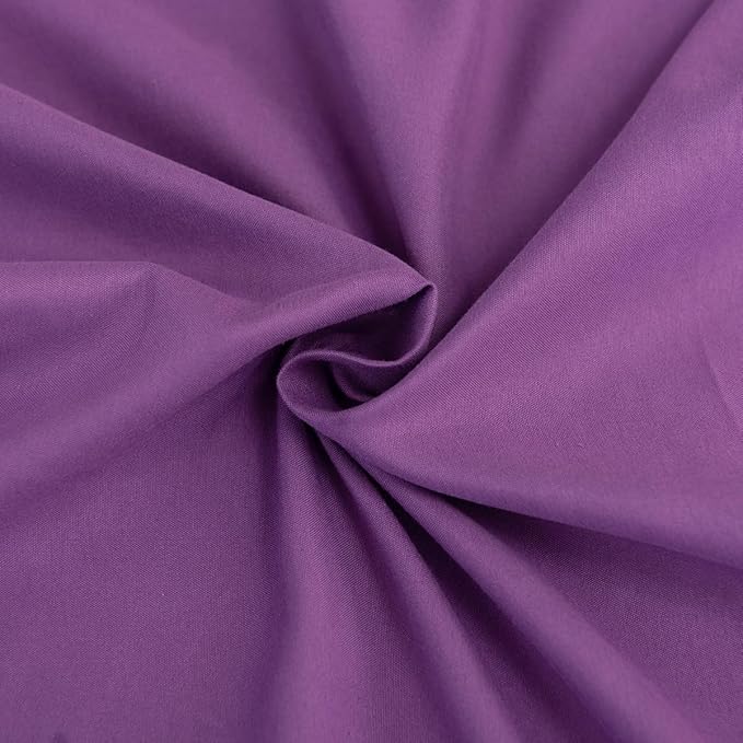 Bed Skirt Queen Size Ruffled Bed Skirt with Split Corners, 16 Inch Drop Dust Ruffle Bed Skirts with Platform, Grape