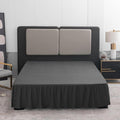 TSUTOMI Black Bed Skirt King Size Ruffled Bed Skirt with Split Corners, King Bed Skirt 12 Inch Drop, King Size Bed Skirt Black for Ruffled Bed Skirt with Split Corners, Bed Skirt King Size