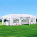 10x30 FT Party Tent, Outdoor Wedding Canopy Tents with Removable Sidewalls, for Parties, Canopy Event Tent Waterproof Gazebo Shelter for Birthday Parties, Weddings, BBQs & Events (7 Sides)