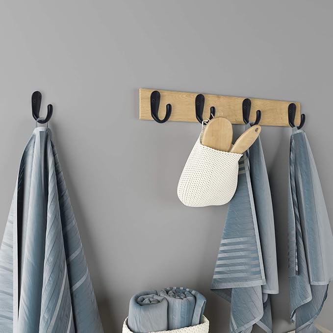 IBosins 20PCS Coat Hooks Wall Mounted Single Prong Robe Hook for Hanging Towel Hooks with 40 Screws for Bags, Hat, Cap, Scarf, Cup
