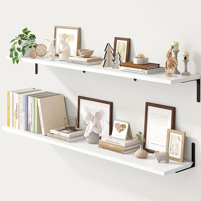 Fun Memories Deep Floating Shelves, 55W x 8D Floating Shelves Set of 2