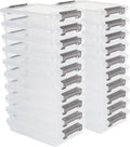 Citylife 20 PCS Plastic Storage Bins with Latching Lids Portable Project Case Clear File Box Stackable Storage Containers for Organizing A4 Paper, Photo, Document, Scrapbook