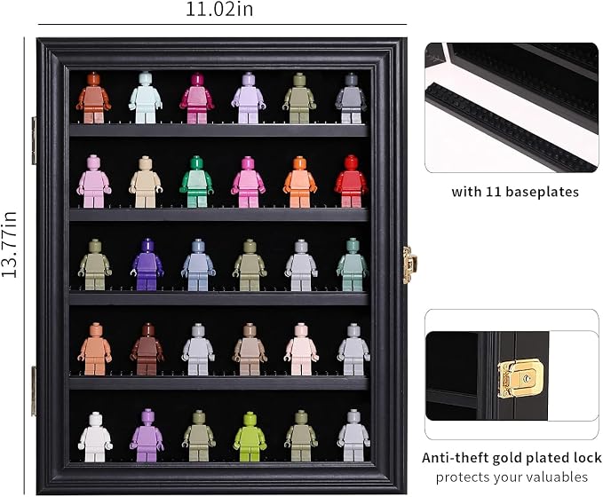 VERANI Minifigures Miniature Display Case Collectibles Display Box Wall Mount