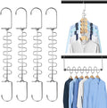 KLEVERISE 20 Pack Metal Space Saving Hangers, Stainless Steel Hangers, Magic Cascading Closet Clothing Hanger Organizer Space Saver, College Dorm Essentials