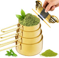 13pcs Gold Stainless Steel Measuring Cups and Spoons Set, Including 8 Double-Sided Magnetic Measuring Spoons Set & 1 Leveler, 4 Metal Measuring Cups, Kitchen Accessroies for Cooking & Baking