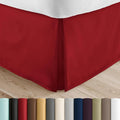 Linen Market Bed Skirt - Ultra Soft Microfiber - Easy Fit with 14" Tailored Drop - Hotel Quality, Shrinkage & Fade Resistant - Bed Cover - Cal King Bed Skirt - Bedroom Décor - (Cal King, Burgundy)